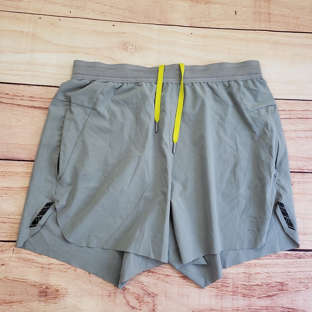 Gymshark Running Shorts Mens Large Gray Lightweight‎ Athletic Training Gym Adult